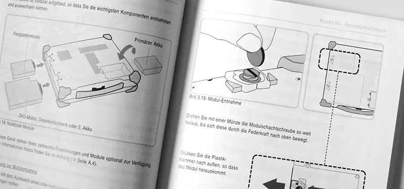 Technische Dokumentation, Handbücher und Anleitungen