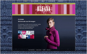 Website-Referenz Ebert und Partner: Oleana Strickmode aus Norwegen