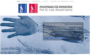 Website-Referenz Ebert und Partner: Orthopädische Praxis Prof. Dr. Albrecht Lahme