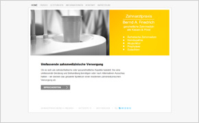 Website-Referenz Ebert und Partner: Zahnarztpraxis Friedrich in München